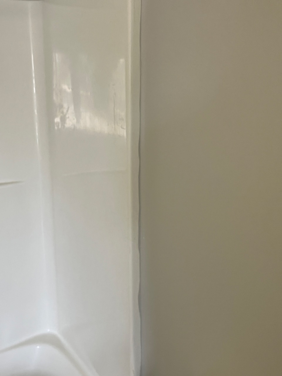 Actual shower condition observed during a Lansing apartment walkthrough